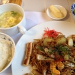 ぽん太 - 焼きそば定食500円