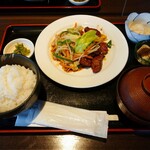 Genkiya - レバー炒め定食