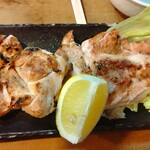 もつ焼 まるい - 地鶏ももステーキ