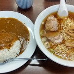 中華そば一力 - ラーメンと半カレーライス