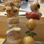 焼き鳥 ばかちん - バラとウズラ