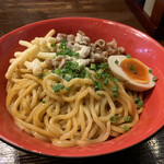 麺屋政宗　分家 - 月替り カラトマ牛油そば 大盛り 通常￥900をクーポン利用で700円^ ^ コスパ満点です♪