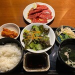 ネギタン ホルモン寺山 - ロース定食