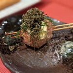 炭火焼鳥さかもり北新地 - 大葉どんぶりつくね