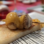 炭火焼鳥さかもり北新地 - マッシュルームチーズ