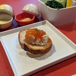 炭火焼鳥さかもり北新地 - 鶏といくらのブルスケッタ