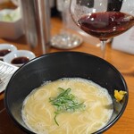 炭火焼鳥さかもり北新地 本店 - 濃厚鶏スープと高級素麺