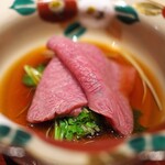 肉屋 田中 - 松坂牛のサーロインをしゃぶしゃぶ