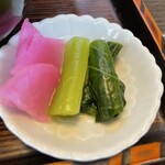 Hamanoban Yasakanaryouri Hamayuri - 刺身定食のお新香