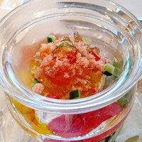 リストランテ・ベニーレベニーレ - 紅ズワイガニと八幡平サーモンのカクテル