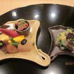 日本料理　百屋 - 八寸！イチョウの器☆