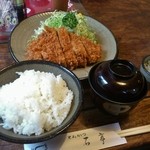 とんかつ石亭 - ろーすかつ定食1450円