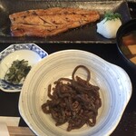 東京和食 文史郎 - 鮭のソテー甘酢餡かけと小鉢