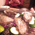 かき小屋 - 焼き牡蠣