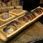 和食　七福神 - 2012.11 サバ寿司一本（1,300円）