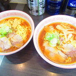 ラーメン ふくや - ２人の醤油ラーメン５００円（税込）【２０２１年１１月】