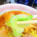 ラーメン ふくや - 醤油ラーメン５００円（税込）のネギのアップ【２０２１年１１月】