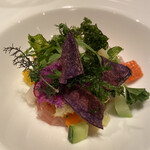 TRINITE - シマ海老のタルタル 野菜の食感サラダ