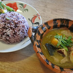 小さなタイ食堂 トコ - 道産鶏モモ肉とさつまいも、栗カボチャマッサマンカレー1300円税込