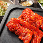 韓式辣醬韓式烤豬五花肉套餐