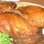 博多一番どり　居食家あらい - 鶏の半身揚げ、更にアップです