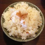 飛騨高山中華そば やまと - 梅ごはん　飛騨高山中華そば大盛　なんこつ　2012年12月