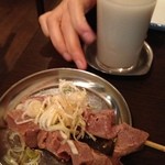 Shimonyanampachi - 冷製レバ串と黒豆マッコリ