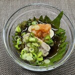 食彩厨房 甚兵衛 - カワハギの肝ポン