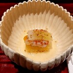 銀座 しのはら - チシャ　車海老、子持ち昆布、数の子