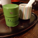 鰻 まるだい - 粉山椒は香りも刺激も良い、”和歌山産”との事