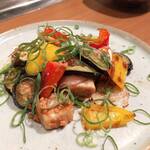 ト灯 - 京生麩と彩野菜のバター焼き彩りも良いです！