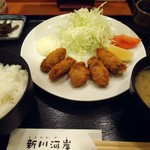 居酒屋 新川河岸 - 「牡蠣フライ定食」。