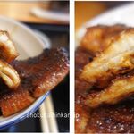 炭火職人 うなみ - 身の厚さ確認。炭火職人うなみ(愛知県西尾市) 食彩品館撮影