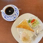 Cafe June - モーニング(ハムエッグセット)