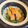 和ごころ 宗像 - 土鍋ご飯（秋鮭）。イクラは別皿です。