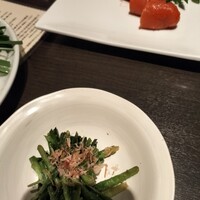 博多もつ鍋 やま中 赤坂店 - 突き出しと明太子