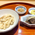 礒田 - 松茸御飯　カリカリの牛時雨は変わらず旨い！