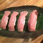 焼肉ハウス大滝 - ミスジの握り寿司