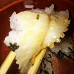 生麦 - えんがわ…脂が乗ってて上質で美味しかった(〃∇〃)♫
それなり味わえる大きさも◎