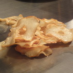 佐賀牛 季楽 銀座  - にんにくスライス完成