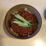 甲州屋蕎麦店 - セットの肉味噌丼