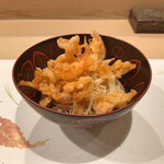 うを徳 - 駿河湾 桜海老の天ぷら + 素麺