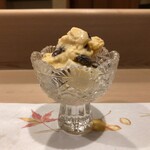 うを徳 - ラムレーズンアイスクリーム + バナナ