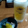 さざんか - ドリンク写真:生ビール＆お通し