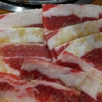 焼肉Jyu - カルビセットのお肉海外産のバラかな