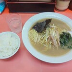 ラーメンショップ 石川店 - ネギラーメン、小ライス