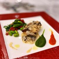 リストランテ・ベニーレベニーレ - カンパチのサルサ—ト　茸のデュクセル