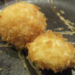 大阪串かつ　テンテコマイ - 【秋の季節串】「にんにく串」：青森県・福地ホワイトという、サラブレッド使用！