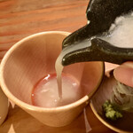 蕎麦切り 旗幟 - 蕎麦湯