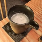 蕎麦切り 旗幟 - 蕎麦湯